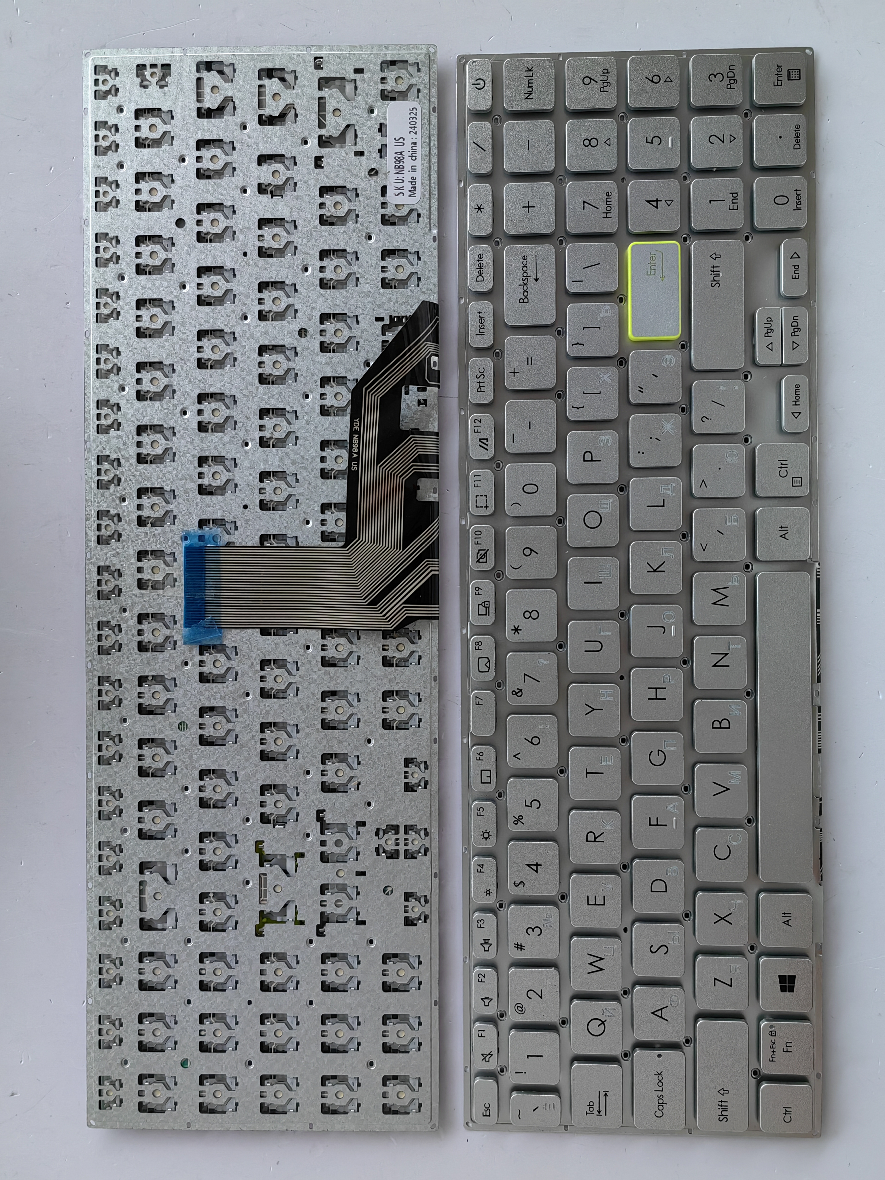 Picture of New Replacement Laptop Keyboard For ASUS X513 SILVER (OEM) RU Layout